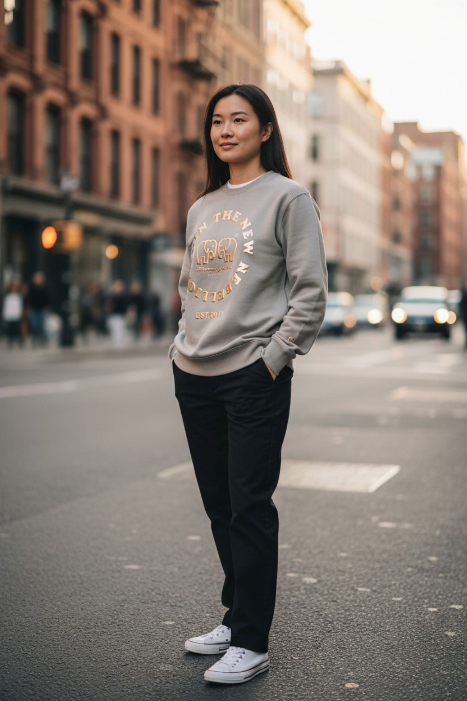 Stone and Gold Puff Sweatshirt