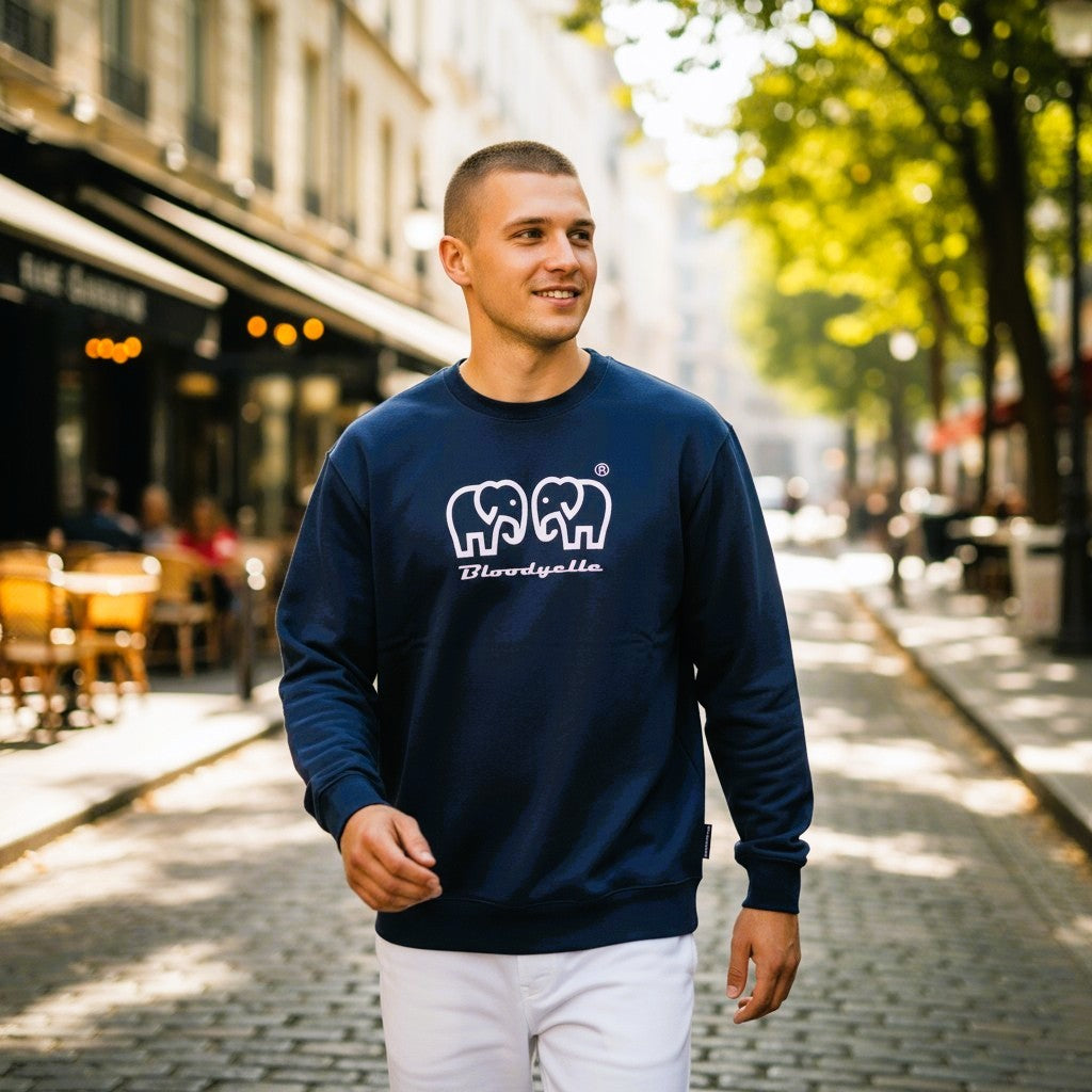 Navy Elephant logo Brand Sweatshirt