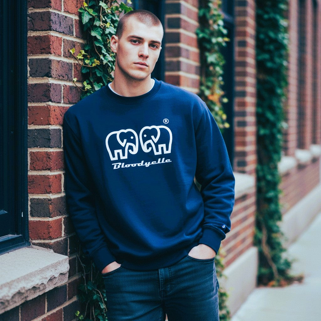 Navy Elephant logo Brand Sweatshirt