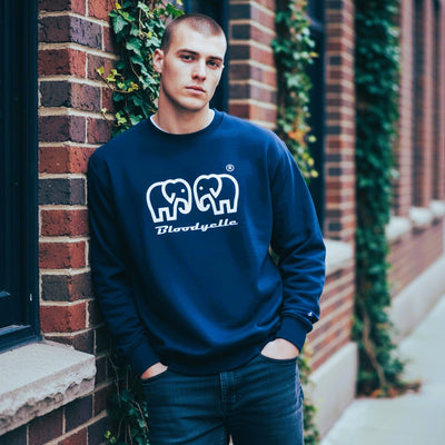 Navy Elephant logo Brand Sweatshirt