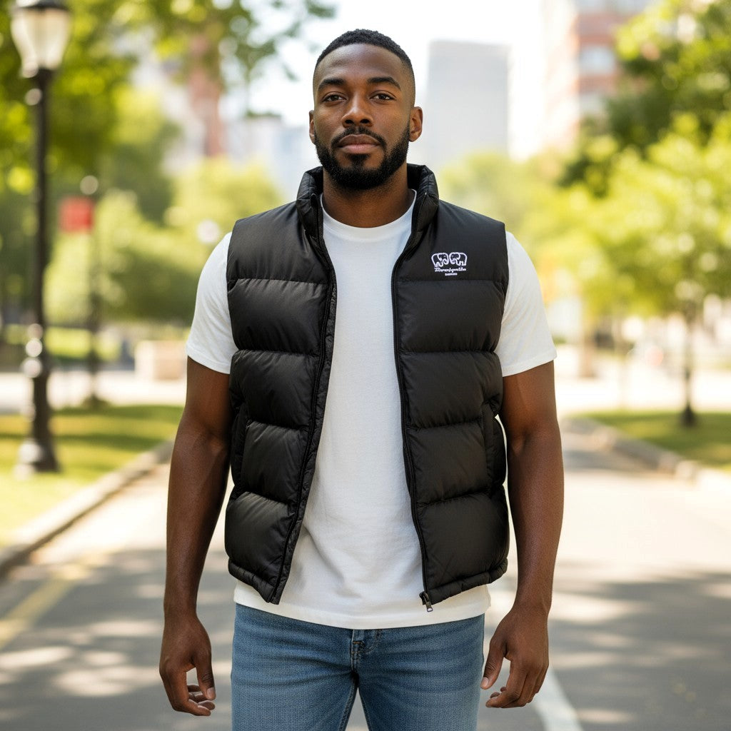 Black Heavy Padded Body Warmer