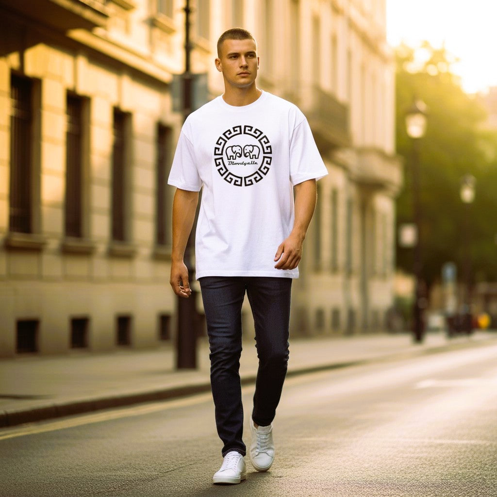 Greek Legends 2 White with Black Raised Logo T-Shirt