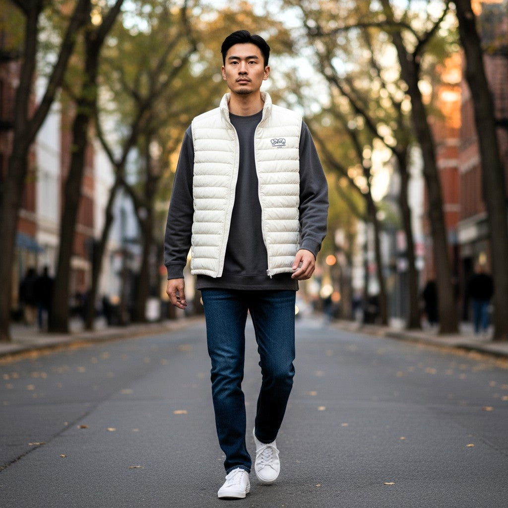 White Lightweight Body Warmer