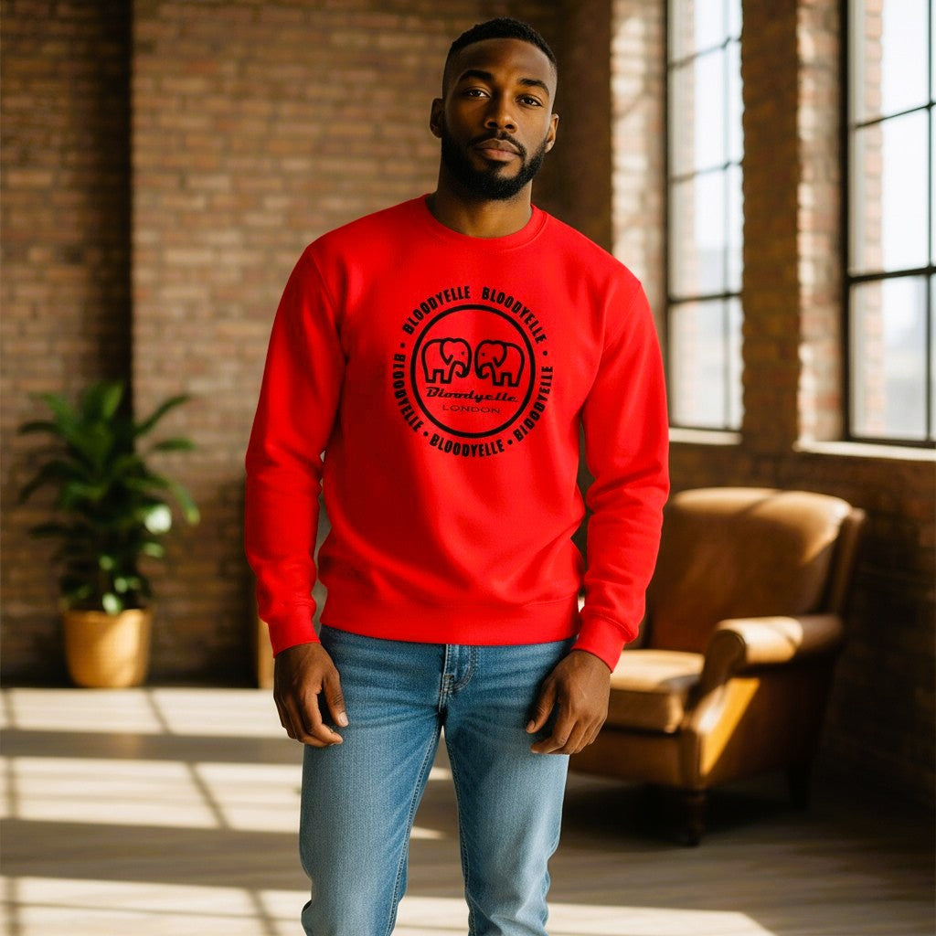Bloodyelle Red and Black Infinity Logo Sweatshirt