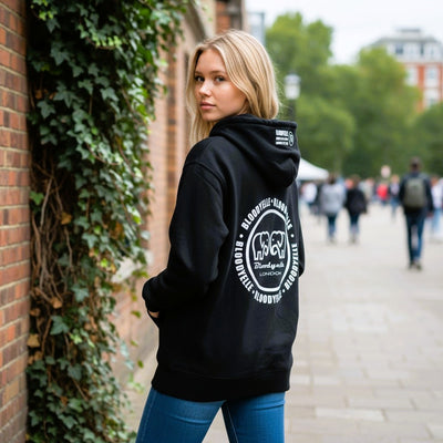 Hoodie Black w/ White Logo