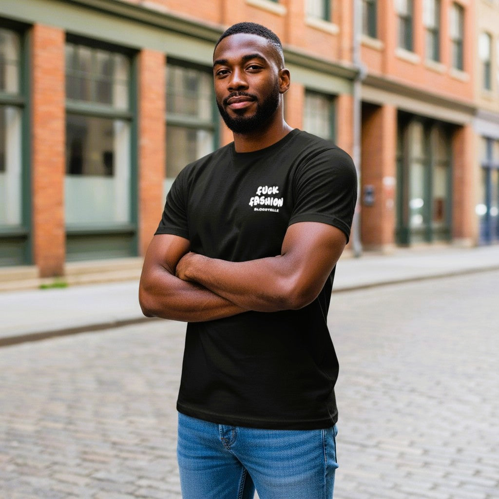 F**K Fashion Black and pale Gold T-Shirt