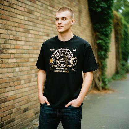 Limited Edition Black and Gold Metallic Ouija T-shirt