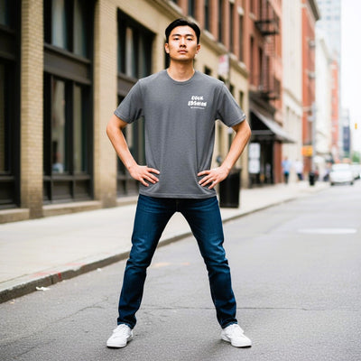 F**K Fashion Heather Gray and pale Gold T-Shirt