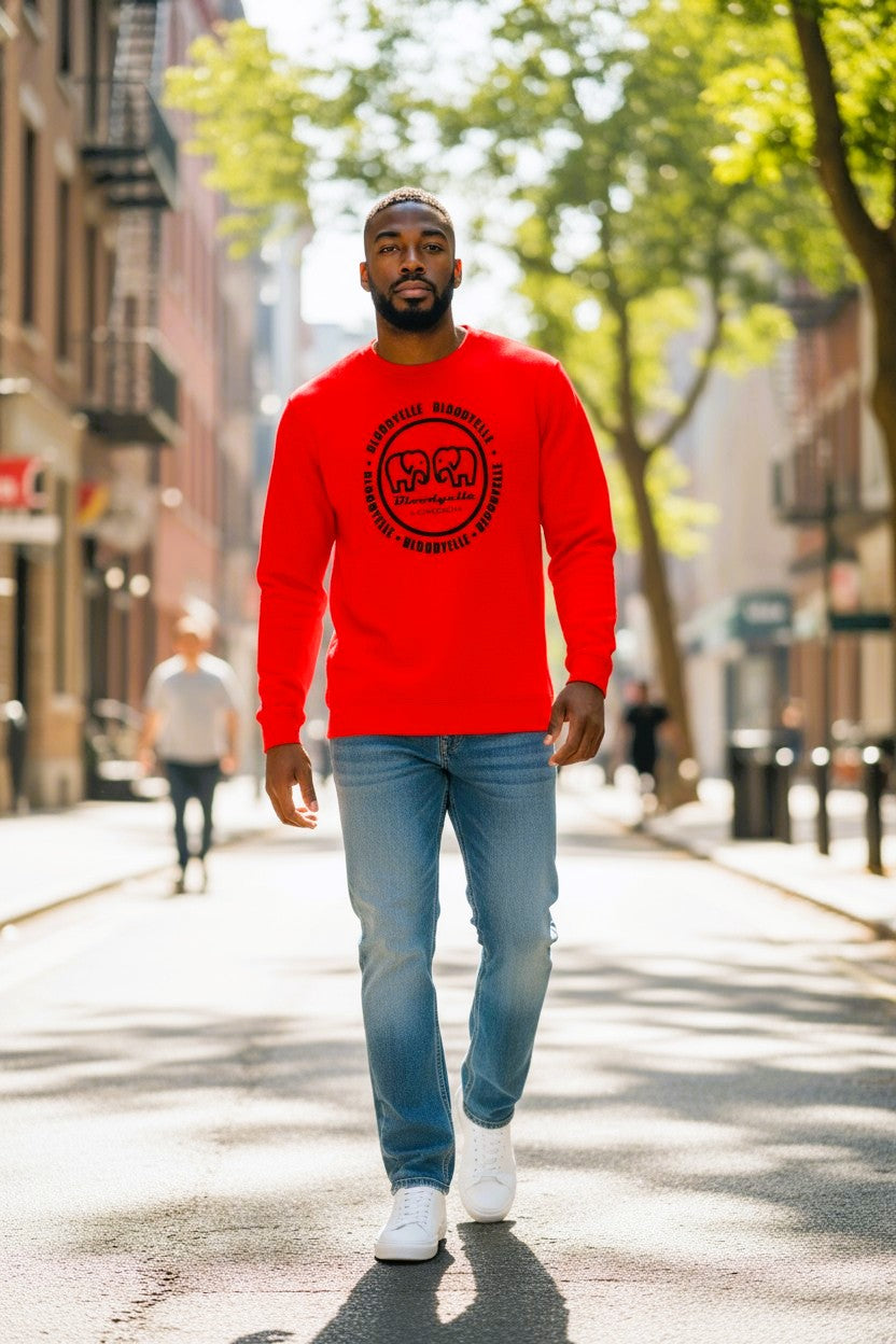 Bloodyelle Red and Black Infinity Logo Sweatshirt