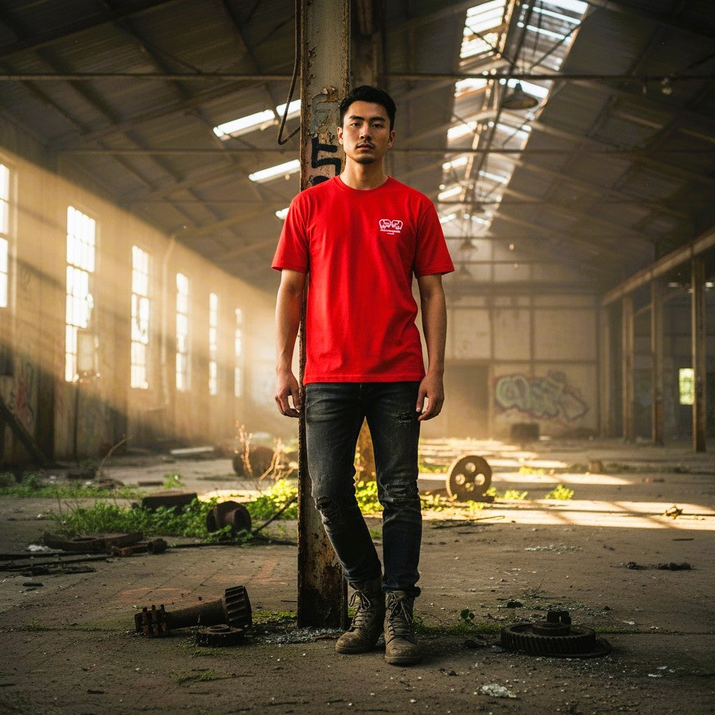 Red Bloodyelle Mini Raised Rubberised  Logo T-Shirt