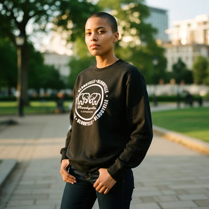 Vintage Black Bloodyelle Infinity Logo Sweatshirt