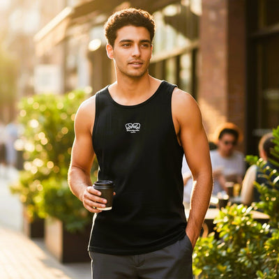Black Cotton Vest
