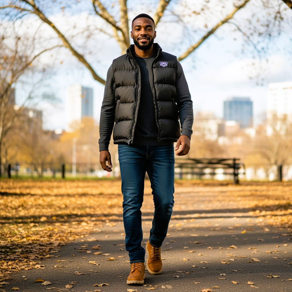 Black Heavy Padded Body Warmer