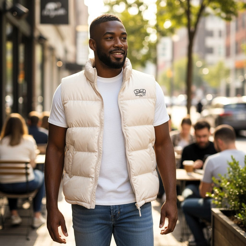 Beige Heavy Padded Body Warmer