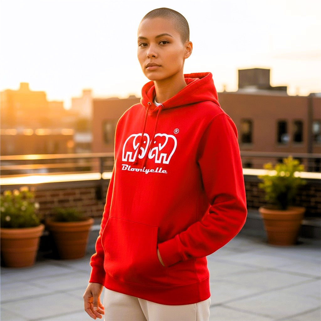 Bloodyelle Signature Brand Hoodie Red with White Logo