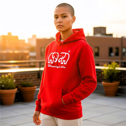 Bloodyelle Signature Brand Hoodie Red with White Logo