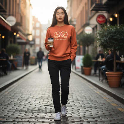 Brown and Rose Gold Elephant logo Brand Sweatshirt