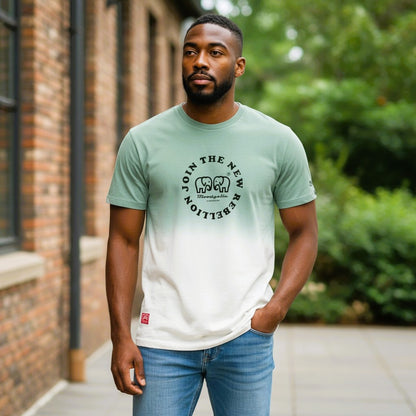 Medium Logo Green and Green Flock T-Shirt