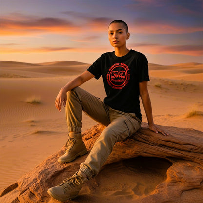 Large Logo Infinity Black with Metallic Red T-Shirt