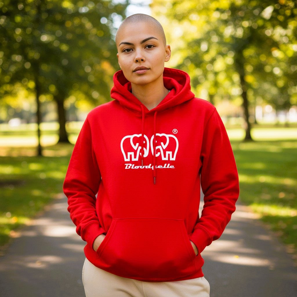 Bloodyelle Signature Brand Hoodie Red with White Logo