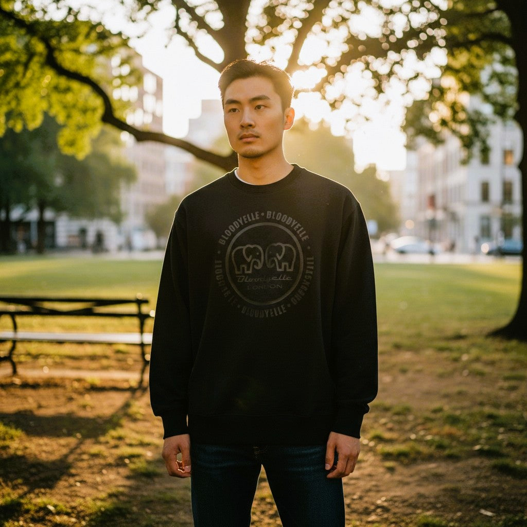 Bloodyelle black and Black Infinity Logo Sweatshirt