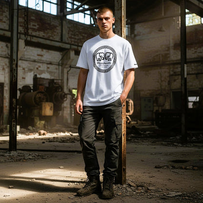 Greek Legends White with Black Flock T-Shirt