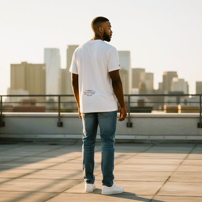 Rebellion White and Silver Puff  T-Shirt