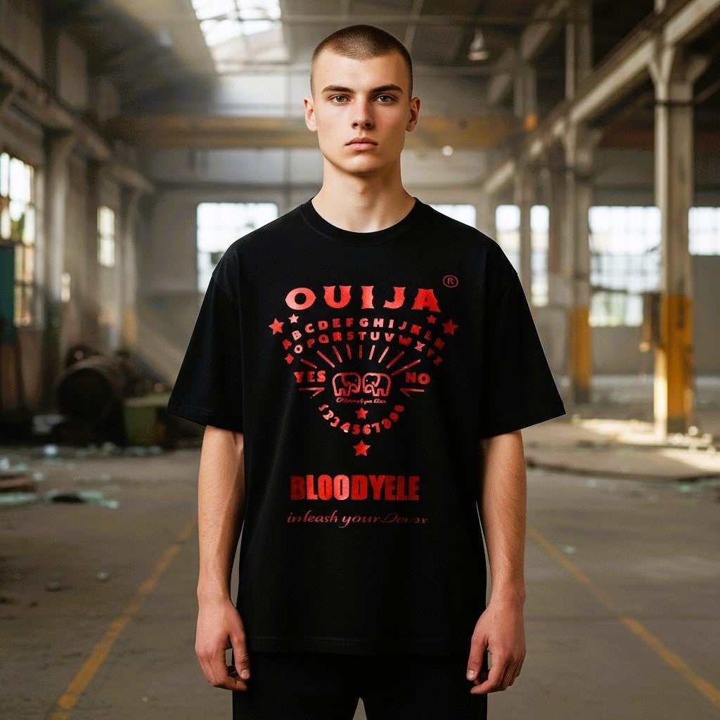 Black and Red Metallic Ouija T-shirt